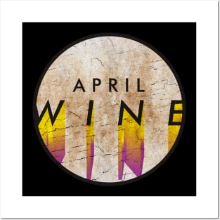 April Wine - VINTAGE YELLOW CIRCLE Posters and Art